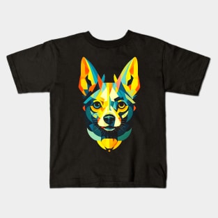 Abstract Dog face Kids T-Shirt